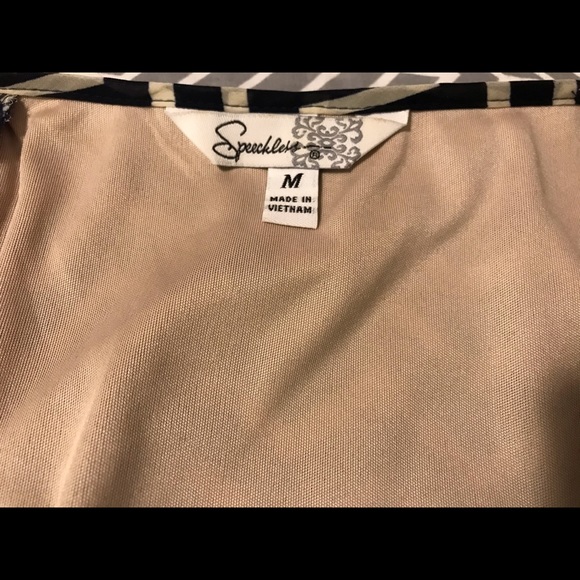 Speechless Chevron Chiffon Dress - M - Picture 6 of 6